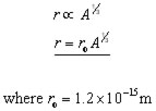 nuclear radius equation