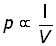 pressure inversely proportional to volume