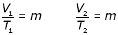 different values of volume and temperature