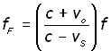 doppler effect formula derivation